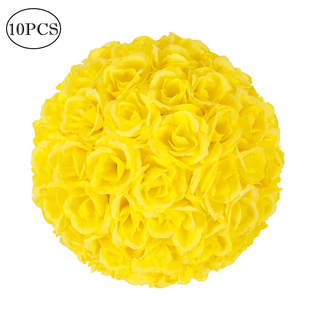 10 PACK 9.84" Flower Kissing Ball Wedding Silk Rose Balls Party